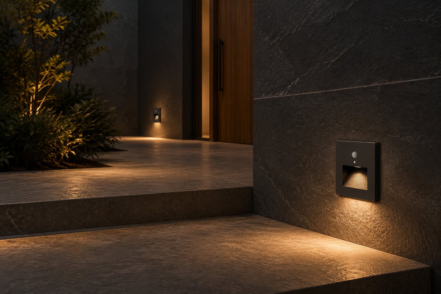 Sheltered entries architectural lighting application concept