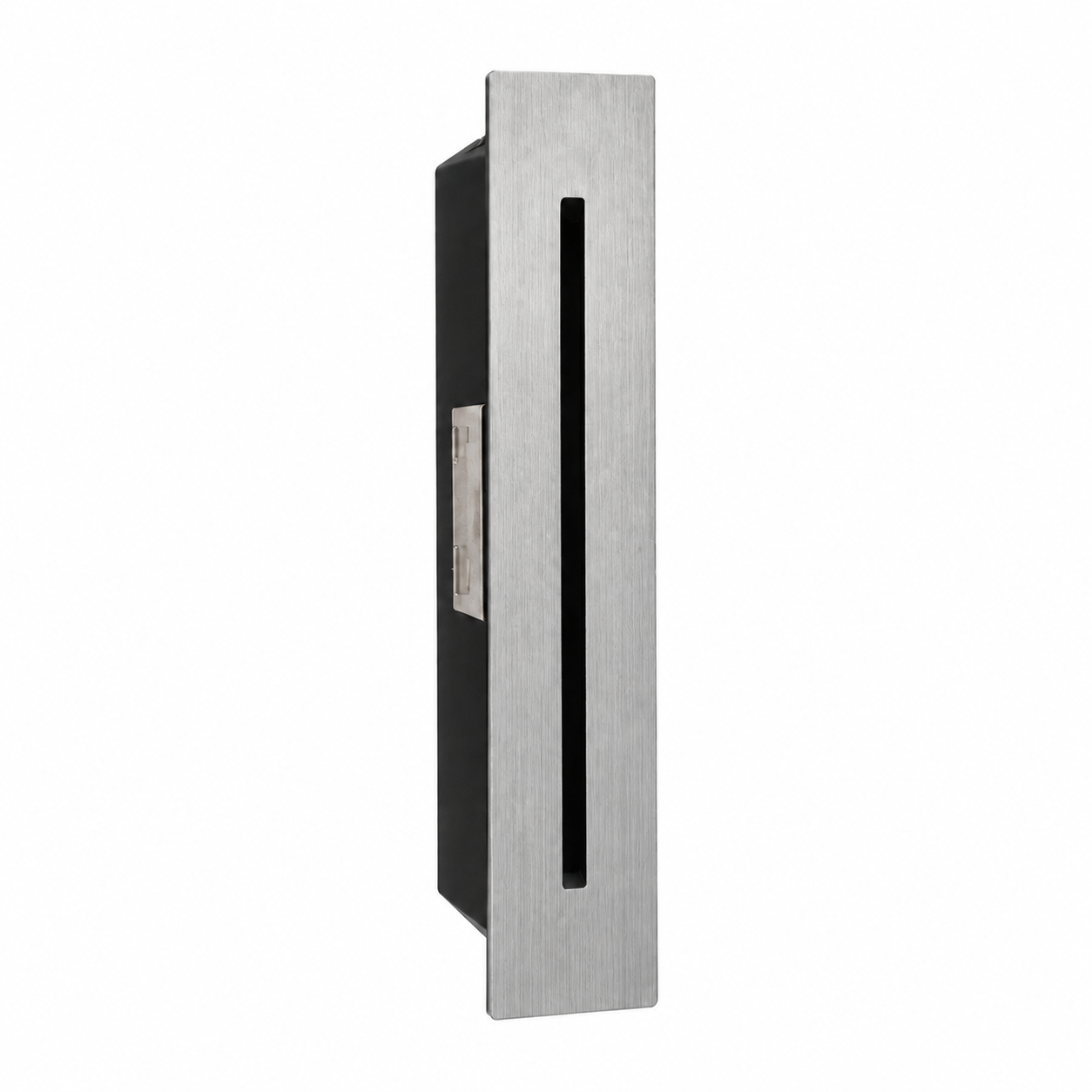 CE-080 step light in brushed silver on a white background
